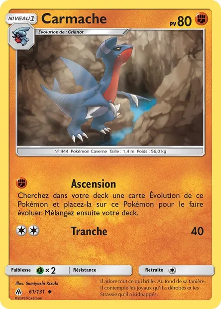 Carmache, carte Pokémon FLI 61 — extension Lumière Interdite