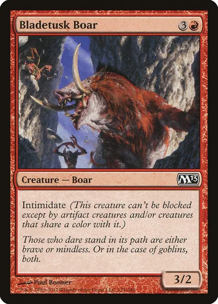 Bladetusk Boar, Magic card M13 121 — Magic 2013 set