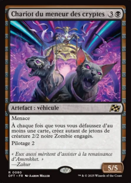 Chariot du meneur des cryptes, carte Magic DFT 80 — extension Aetherdrift