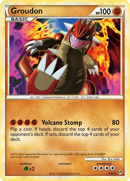 Groudon, carte Pokémon CL 6 — extension L'appel des Légendes