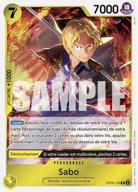 Sabo, carte One Piece OP09-104 — extension LES NOUVEAUX EMPEREURS