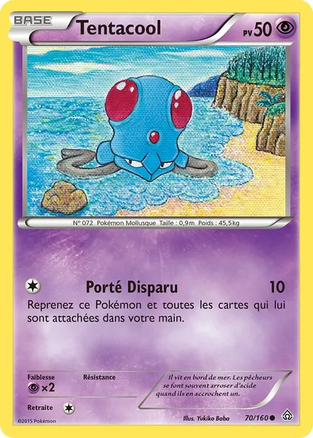 Tentacool, carte Pokémon PRC 70 — extension Primo-Choc