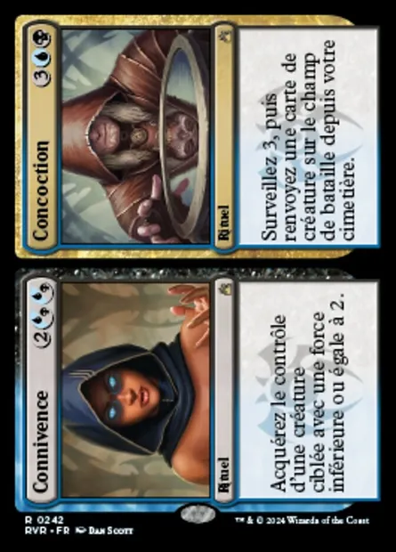Connivence // Concoction // Connivence // Concoction, carte Magic RVR 242 — extension Ravnica Remastered