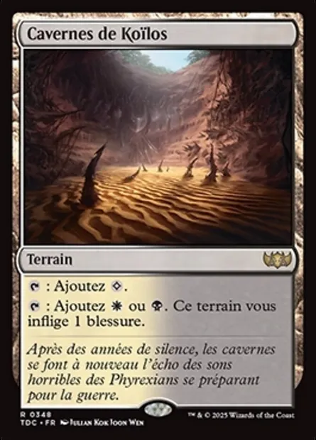 Cavernes de Koïlos, carte Magic TDC 348 — extension Tarkir: Dragonstorm Commander