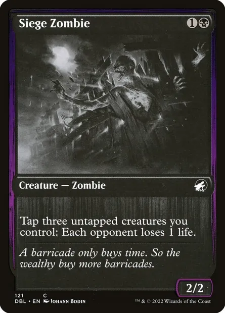 Zombie de siège, carte Magic DBL 121 — extension Innistrad : Double Programme