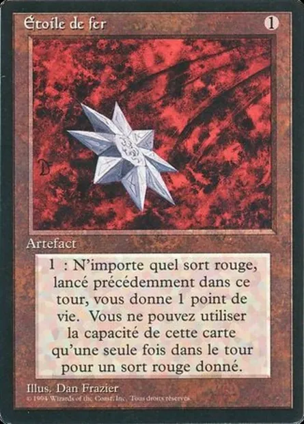 Etoile de fer, carte Magic FBB 252 — extension Foreign Black Border