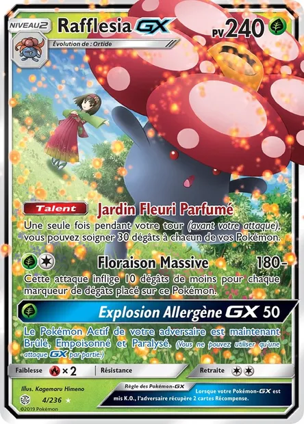 Rafflesia GX, carte Pokémon CEC 4 — extension Éclipse Cosmique