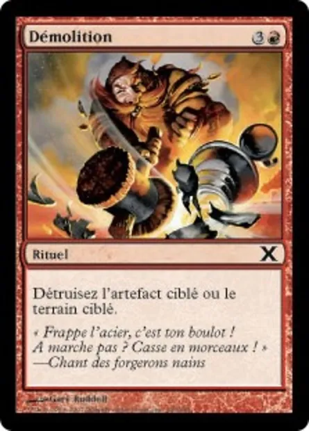 Démolition, carte Magic 10E 196 — extension Dixième édition