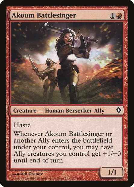 Akoum Battlesinger, Magic card WWK 71 — Worldwake set