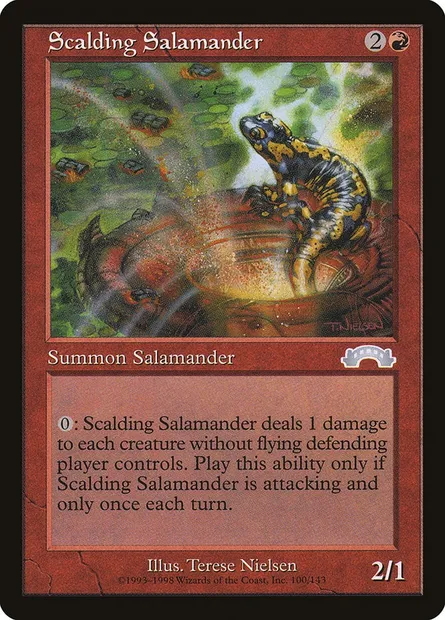 Scalding Salamander, Magic card EXO 100 — Exodus set