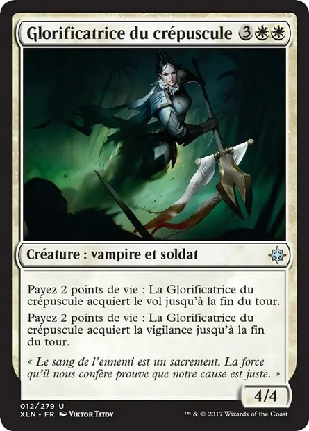 Glorificatrice du crépuscule, carte Magic XLN 12 — extension Ixalan