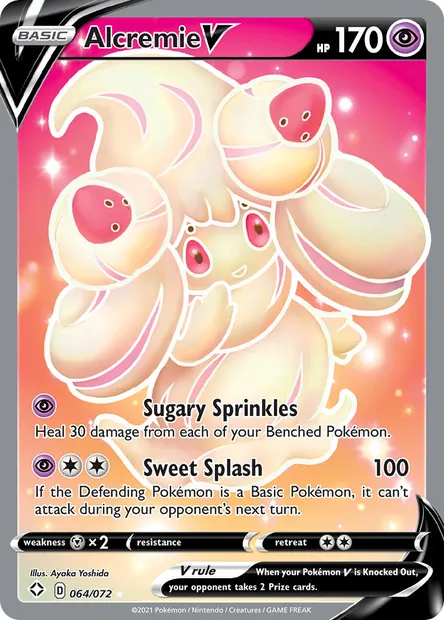 Alcremie V, Pokémon card SHF 64 — Shining Fates set
