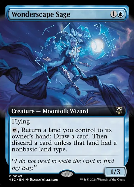 Wonderscape Sage, Magic card M3C 49 — Modern Horizons 3 Commander set