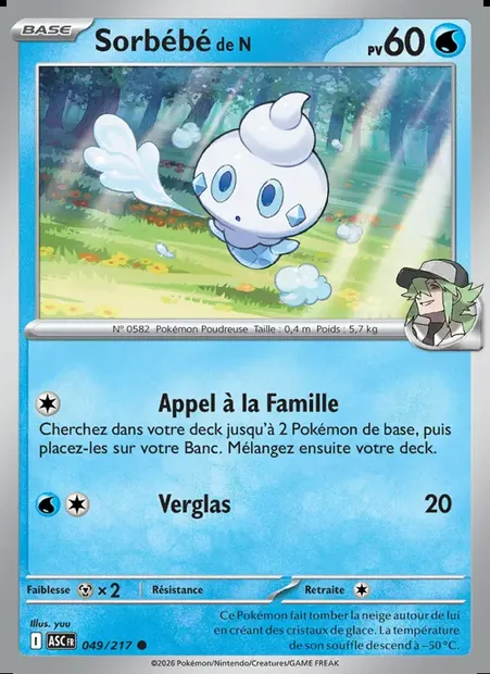Sorbébé de N, carte Pokémon ASC 049 — extension Héros Transcendants