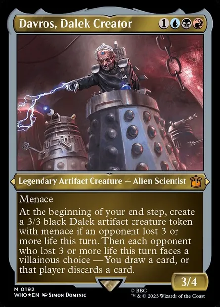 Davros, Dalek Creator, Magic card WHO 192 — Doctor Who set