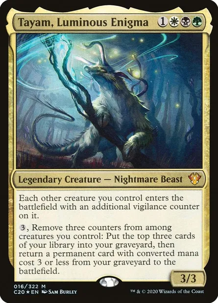 Tayam, Luminous Enigma, Magic card C20 16 — Commander 2020 set