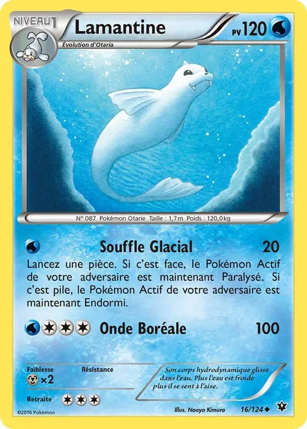 Lamantine, carte Pokémon FCO 16 — extension Impact des Destins