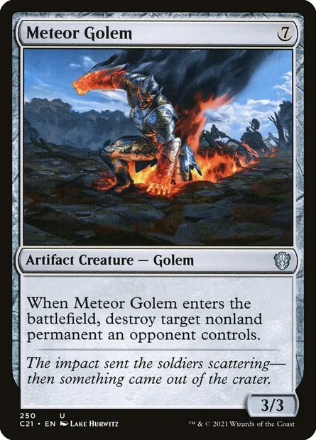 Meteor Golem, Magic card C21 250 — Commander 2021 set