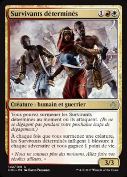 Survivants déterminés, carte Magic HOU 142 — extension L’âge de la destruction