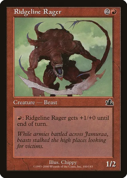 Ridgeline Rager, Magic card PCY 100 — Prophecy set