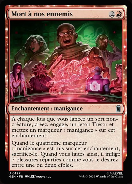 Mort à nos ennemis, carte Magic MSH 127 — extension Marvel Super Heroes