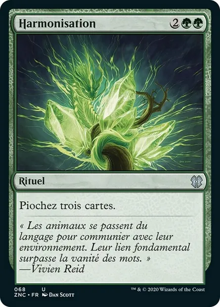Harmonisation, carte Magic ZNC 68 — extension Zendikar Rising Commander