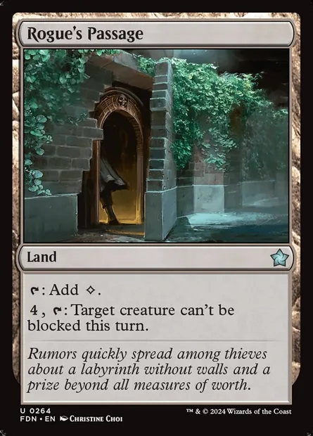 Rogue's Passage, Magic card FDN 264 — Foundations set