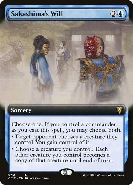 Sakashima's Will, Magic card CMR 642 — Commander Legends set