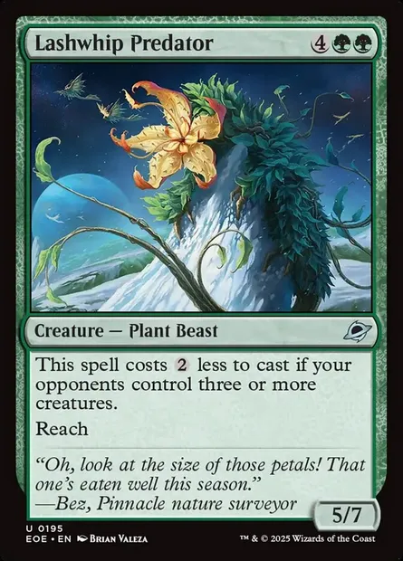 Lashwhip Predator, Magic card EOE 195 — Edge of Eternities set