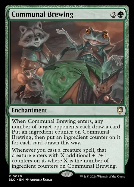 Communal Brewing, Magic card BLC 29 — Bloomburrow Commander set