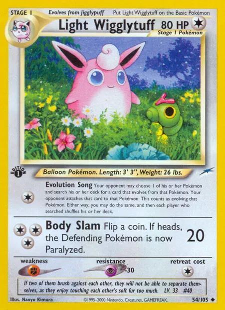 Light Wigglytuff, Pokémon card NDE 54 — Neo Destiny set