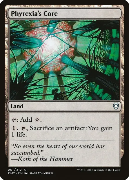 Phyrexia's Core, Magic card CM2 261 — Commander Anthology Volume II set