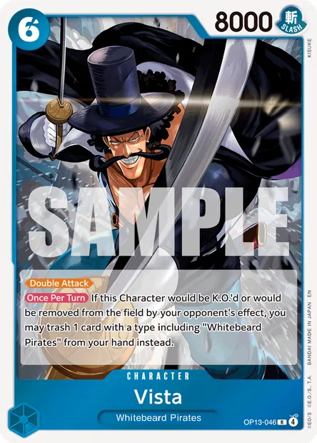 Vista, One Piece card OP13-046 — CARRYING ON HIS WILL set