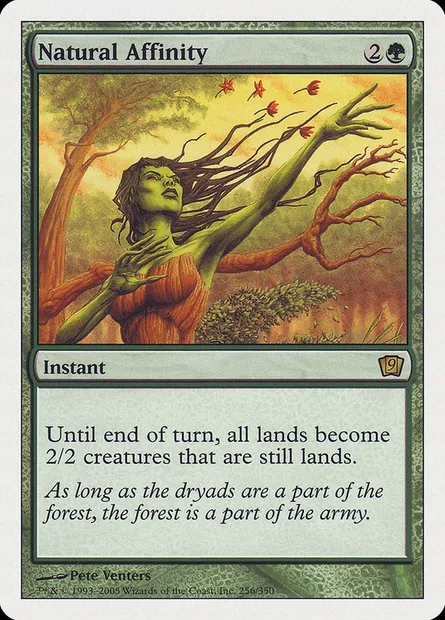 Affinité naturelle, carte Magic 9ED 256 — extension Neuvième Edition