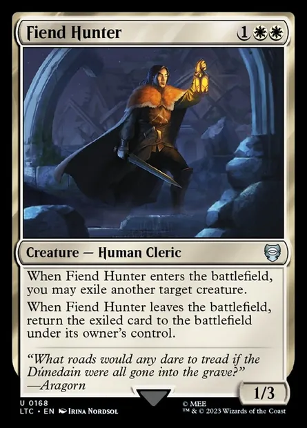 Fiend Hunter, Magic card LTC 168 — Tales of Middle-earth Commander set