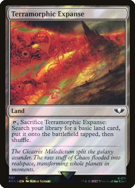 Immensité terramorphe, carte Magic 40K 301★ — extension Warhammer 40,000 Commander
