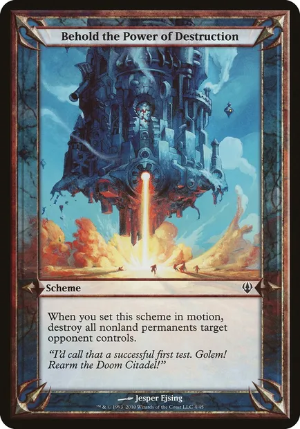 Admirez le pouvoir de la destruction, carte Magic OARC 4★ — extension Archenemy Schemes