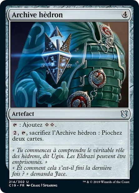 Archive hèdron, carte Magic C19 214 — extension Commander 2019