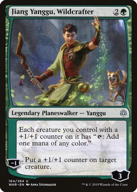 Jiang Yanggu, Wildcrafter, Magic card WAR 164 — War of the Spark set