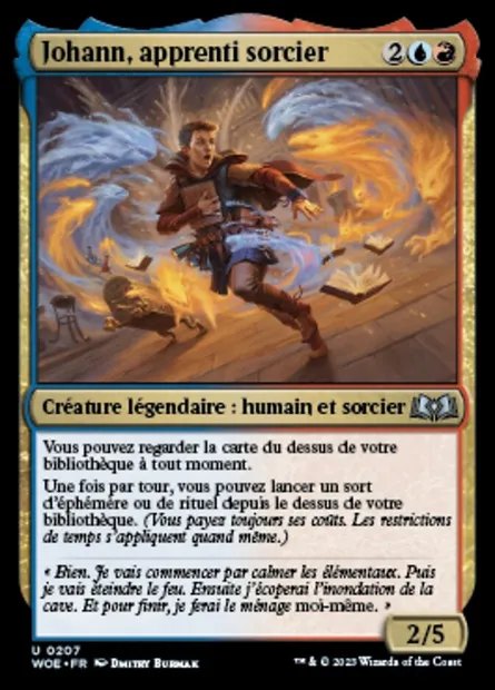 Johann, apprenti sorcier, carte Magic WOE 207 — extension Wilds of Eldraine