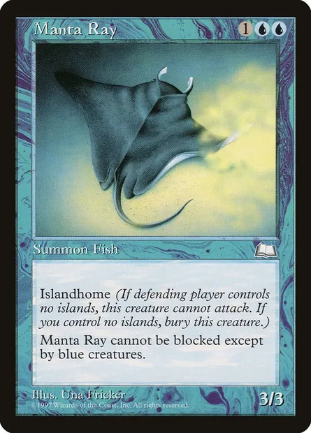 Raie manta, carte Magic WTH 42 — extension Aquilon
