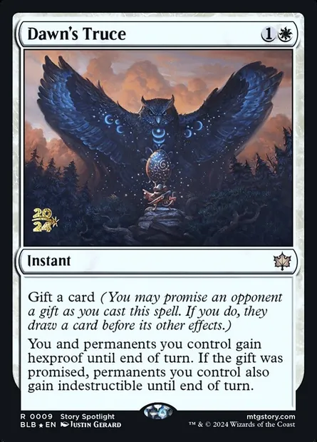 Dawn's Truce, Magic card PBLB 9s — Bloomburrow Promos set