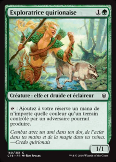 Exploratrice quirionaise, carte Magic C16 160 — extension Commander 2016