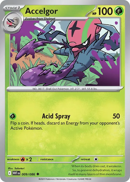 Accelgor, Pokémon card WHT 009 — White Flare set