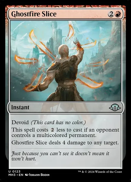 Ghostfire Slice, Magic card MH3 123 — Modern Horizons 3 set