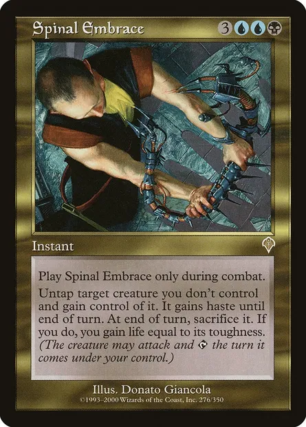 Étreinte spinale, carte Magic INV 276 — extension Invasion