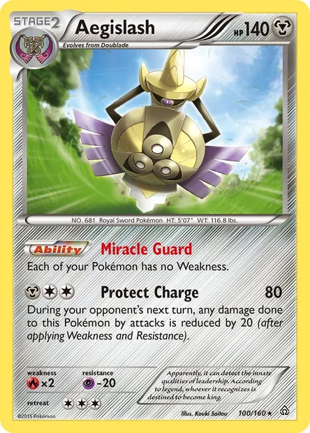 Aegislash, Pokémon card PRC 100 — Primal Clash set