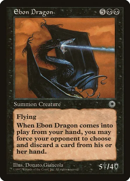 Ebon Dragon, Magic card POR 91 — Portal set