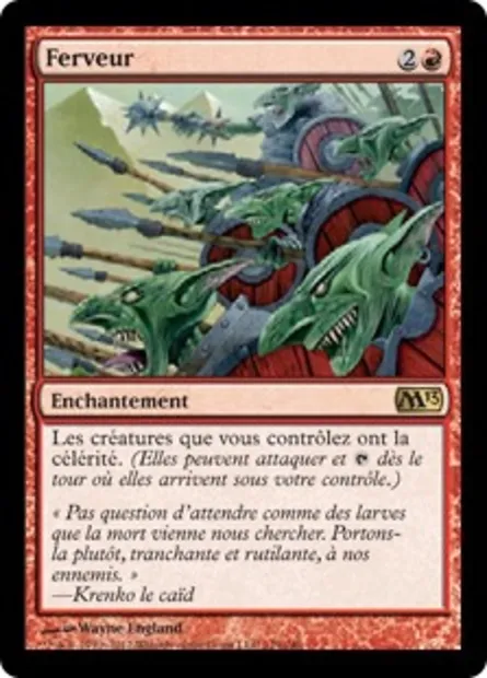Ferveur, carte Magic M13 129 — extension Magic 2013