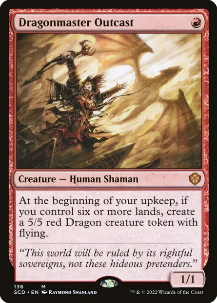Dragonmaster Outcast, Magic card SCD 136 — Starter Commander Decks set